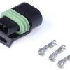 Plug and Pins Only - Delphi 3 Pin Single Row Flat Coil Connector