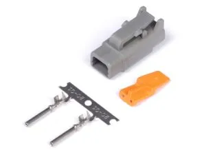 Plug and Pins Only - Male Deutsch DTM-2 Connector (7.5 Amp)