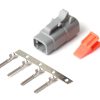 Plug and Pins Only - Male Deutsch DTM-4 Connector (7.5 Amp)