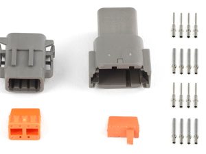 Plug and Pins Only - Matching Set of Deutsch DTM-8 Connectors (7.5 Amp)