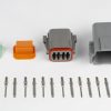 Plug and Pins Only - Matching Set of Deutsch DT-8 Connectors (DT06-8S + DT04-8P) - (13 Amp)