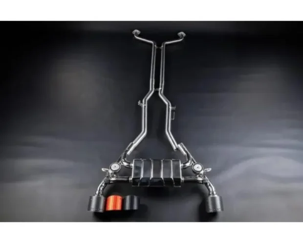 Capristro Exhaust Valved Exhaust with Race Center Silencer and Carbon | Wicrom Tips CES3 Nissan Z RZ34