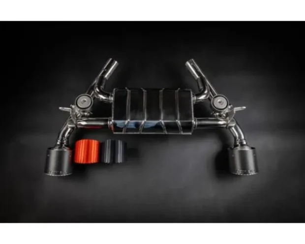 Capristro Exhaust Valved Exhaust with Race Center Silencer and Carbon | Wicrom Tips CES3 Nissan Z RZ34