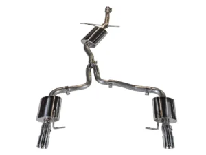 AWE Touring Edition Exhaust for B8/B8.5 A4 2.0T - Dual Outlet, Chrome Silver Tips Audi A4 Quattro 2009-2016