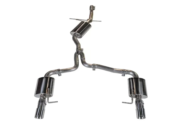 AWE Touring Edition Exhaust for B8/B8.5 A4 2.0T - Dual Outlet, Chrome Silver Tips Audi A4 Quattro 2009-2016