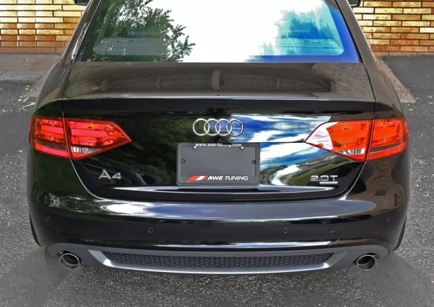 AWE Touring Edition Exhaust for B8/B8.5 A4 2.0T - Dual Outlet, Chrome Silver Tips Audi A4 Quattro 2009-2016