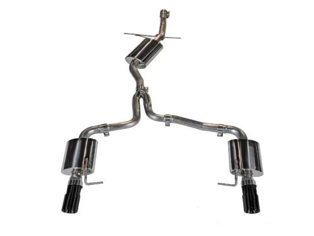 AWE Touring Edition Exhaust for B8/B8.5 A4 2.0T - Dual Outlet, Diamond Black Tips Audi A4 Quattro 2009-2016