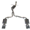 AWE Touring Edition Exhaust for B8/B8.5 A4 2.0T - Quad Tip, Chrome Silver Tips Audi A4 Quattro 2009-2016