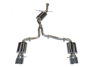 AWE Touring Edition Exhaust for B8/B8.5 A4 2.0T - Quad Tip, Chrome Silver Tips Audi A4 Quattro 2009-2016