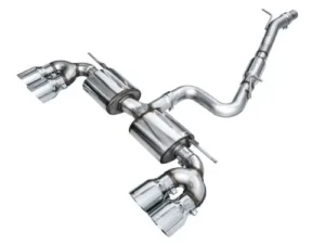 AWE Touring Edition Exhaust Chrome Silver Tips Volkswagen MK8 Golf R 2022-2024
