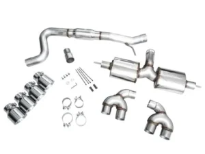 AWE Touring Edition Exhaust Chrome Silver Tips Volkswagen MK8 Golf R 2022-2024