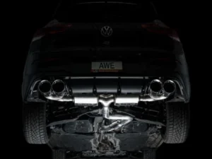 AWE Touring Edition Exhaust Chrome Silver Tips Volkswagen MK8 Golf R 2022-2024