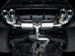 AWE Touring Edition Exhaust Chrome Silver Tips Volkswagen MK8 Golf R 2022-2024