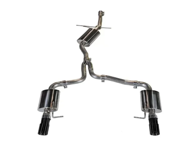 AWE Touring Edition Exhaust for B8/B8.5 A4 2.0T - Quad Tip, Diamond Black Tips Audi A4 Quattro 2009-2016