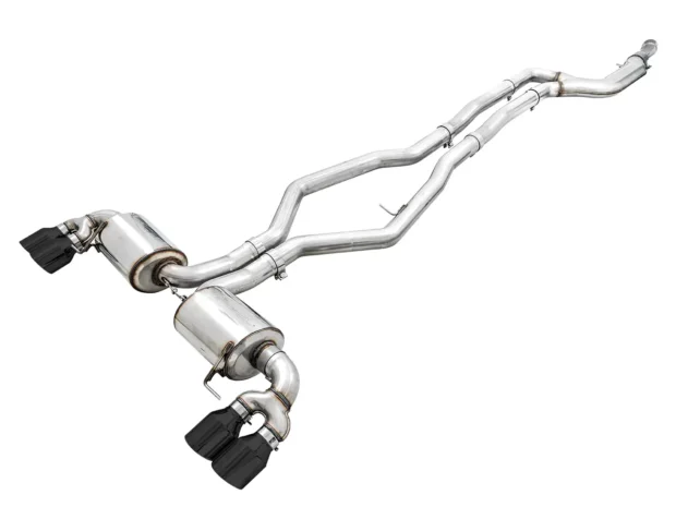 AWE Non-Resonated Touring Edition Exhaust Diamond Black Tips BMW M340i|M340i xDrive|M440i xDrive|M440i 2020-2024