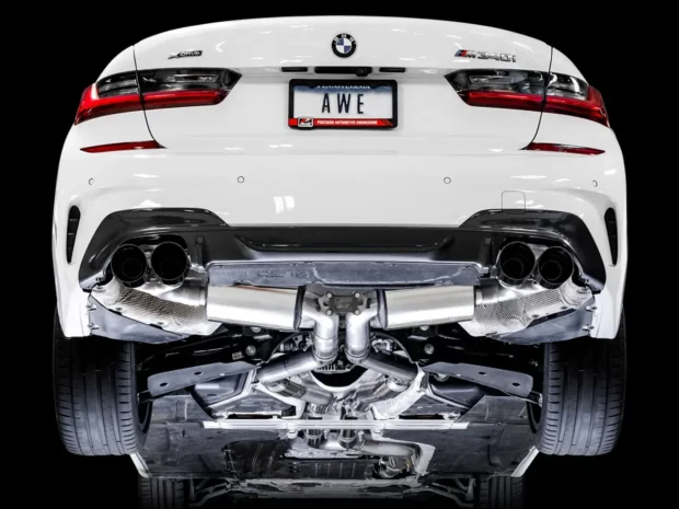 AWE Non-Resonated Touring Edition Exhaust Diamond Black Tips BMW M340i|M340i xDrive|M440i xDrive|M440i 2020-2024
