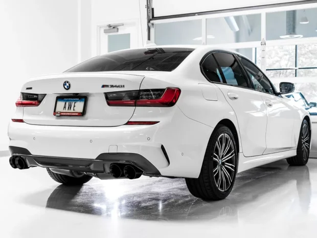AWE Non-Resonated Touring Edition Exhaust Diamond Black Tips BMW M340i|M340i xDrive|M440i xDrive|M440i 2020-2024