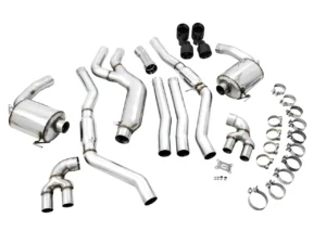 AWE Resonated Touring Edition Exhaust Diamond Black Tips BMW M340i|M340i xDrive|M440i xDrive|M440i 2020-2024