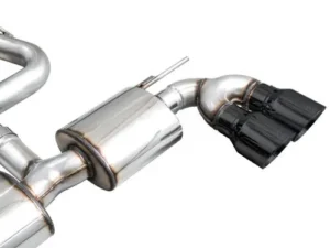 AWE Touring Edition Exhaust Diamond Black Tips Volkswagen MK8 Golf R 2022-2024