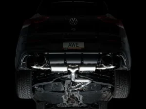 AWE Touring Edition Exhaust Diamond Black Tips Volkswagen MK8 Golf R 2022-2024