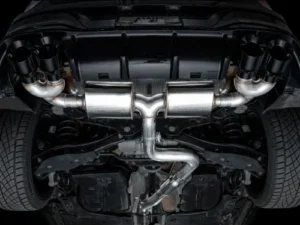 AWE Touring Edition Exhaust Diamond Black Tips Volkswagen MK8 Golf R 2022-2024