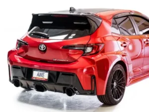 AWE Touring Edition Exhaust Diamond Black Tips Toyota Corolla GR 2023-2024