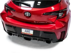 AWE Touring Edition Exhaust Diamond Black Tips Toyota Corolla GR 2023-2024