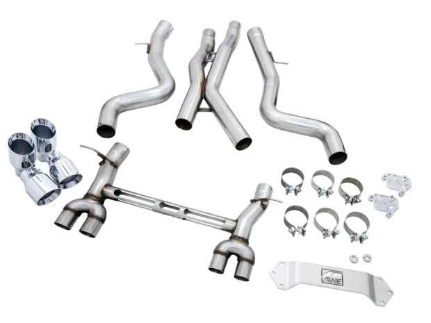 AWE Track Edition Catback Exhaust for BMW F8X M3/M4 - Chrome Silver BMW M3 | M4 2015-2020