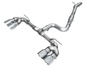 AWE Track Edition Exhaust Chrome Silver Tips Volkswagen MK8 Golf R 2022-2024