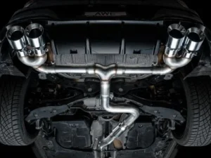 AWE Track Edition Exhaust Chrome Silver Tips Volkswagen MK8 Golf R 2022-2024