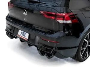 AWE Track Edition Exhaust Diamond Black Tips Volkswagen MK8 Golf R 2022-2024