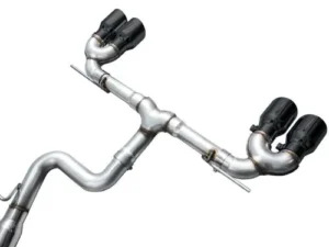 AWE Track Edition Exhaust Diamond Black Tips Volkswagen MK8 Golf R 2022-2024