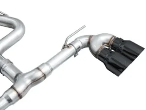 AWE Track Edition Exhaust Diamond Black Tips Volkswagen MK8 Golf R 2022-2024