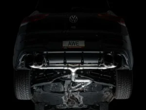 AWE Track Edition Exhaust Diamond Black Tips Volkswagen MK8 Golf R 2022-2024
