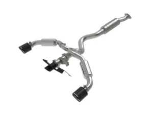 AFE Gemini XV Stainless Steel Catback Exhaust System w/Cut-Out Carbon Fiber Toyota GR Corolla 23-24 L3-1.6L (t)