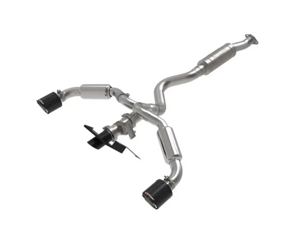 AFE Gemini XV Stainless Steel Catback Exhaust System w/Cut-Out Carbon Fiber Toyota GR Corolla 23-24 L3-1.6L (t)