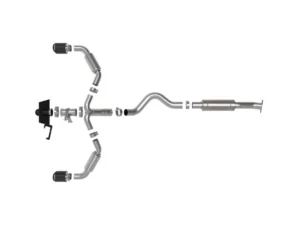 AFE Gemini XV Stainless Steel Catback Exhaust System w/Cut-Out Carbon Fiber Toyota GR Corolla 23-24 L3-1.6L (t)