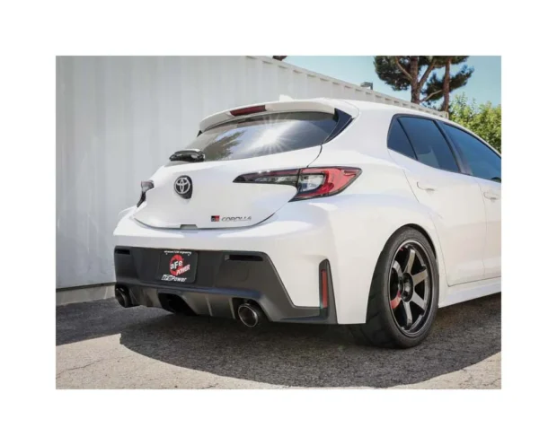 AFE Gemini XV Stainless Steel Catback Exhaust System w/Cut-Out Carbon Fiber Toyota GR Corolla 23-24 L3-1.6L (t)