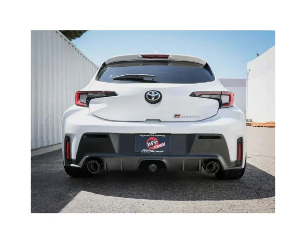 AFE Gemini XV Stainless Steel Catback Exhaust System w/Cut-Out Carbon Fiber Toyota GR Corolla 23-24 L3-1.6L (t)