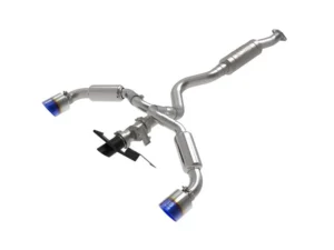AFE Gemini XV Stainless Steel Catback Exhaust System w/Cut-Out Blue Flame Toyota GR Corolla 23-24 L3-1.6L (t)