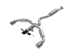 AFE Gemini XV Stainless Steel Catback Exhaust System w/Cut-Out Polished Toyota GR Corolla 23-24 L3-1.6L (t)