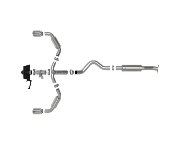 AFE Gemini XV Stainless Steel Catback Exhaust System w/Cut-Out Polished Toyota GR Corolla 23-24 L3-1.6L (t)