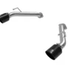 Takeda 2-1/2" 304 Stainless Steel Axleback Exhaust System with Black Tips Nissan Z Gas V6-3.0L tt 2023-2024