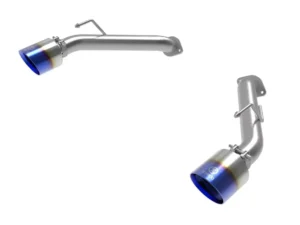 Takeda 2-1/2" 304 Stainless Steel Axleback Exhaust System with Blue Flame Tips Nissan Z Gas V6-3.0L tt 2023-2024