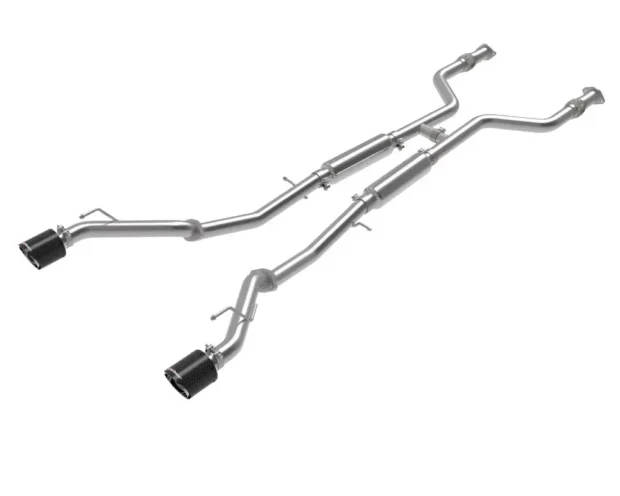 Takeda 2-1/2" 304 Stainless Steel Catback Exhaust System with Carbon Tips Nissan Z Gas V6-3.0L tt 2023-2024