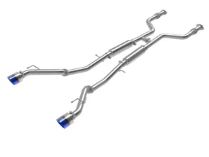 Takeda 2-1/2" 304 Stainless Steel Catback Exhaust System with Blue Flame Tips Nissan Z Gas V6-3.0L tt 2023-2024