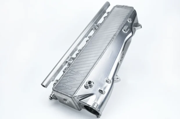 CSF Cooling - Racing & High Performance Division A90 Supra / BMW B58 Charge-Air Cooler Manifold - Raw Billet Center