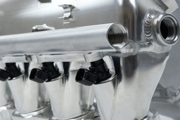 CSF Cooling - Racing & High Performance Division BMW S58 "Level-Up" Charge Air Cooler Manifold - Raw Billet Center