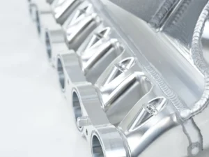 CSF Cooling - Racing & High Performance Division BMW S58 "Level-Up" Charge Air Cooler Manifold - Raw Billet Center