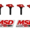 MSD Ignition Coil - Blaster Series - Red - 4-Pack